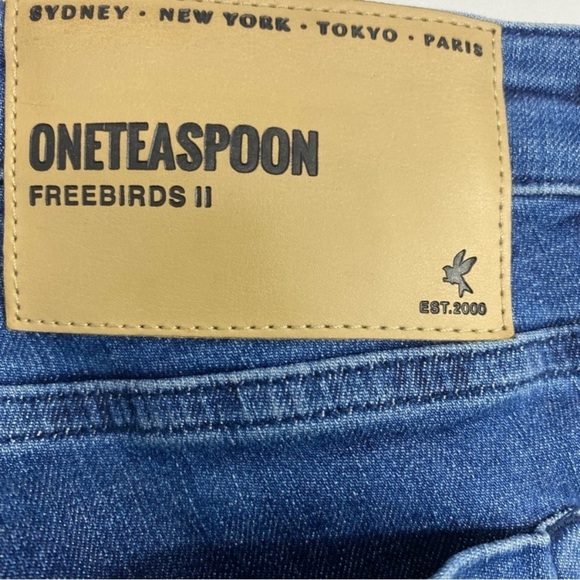 ONE TEASPOON x FREEBIRDS ll Frayed Dolphin Shark Hem Jeans - Picture 12 of 15